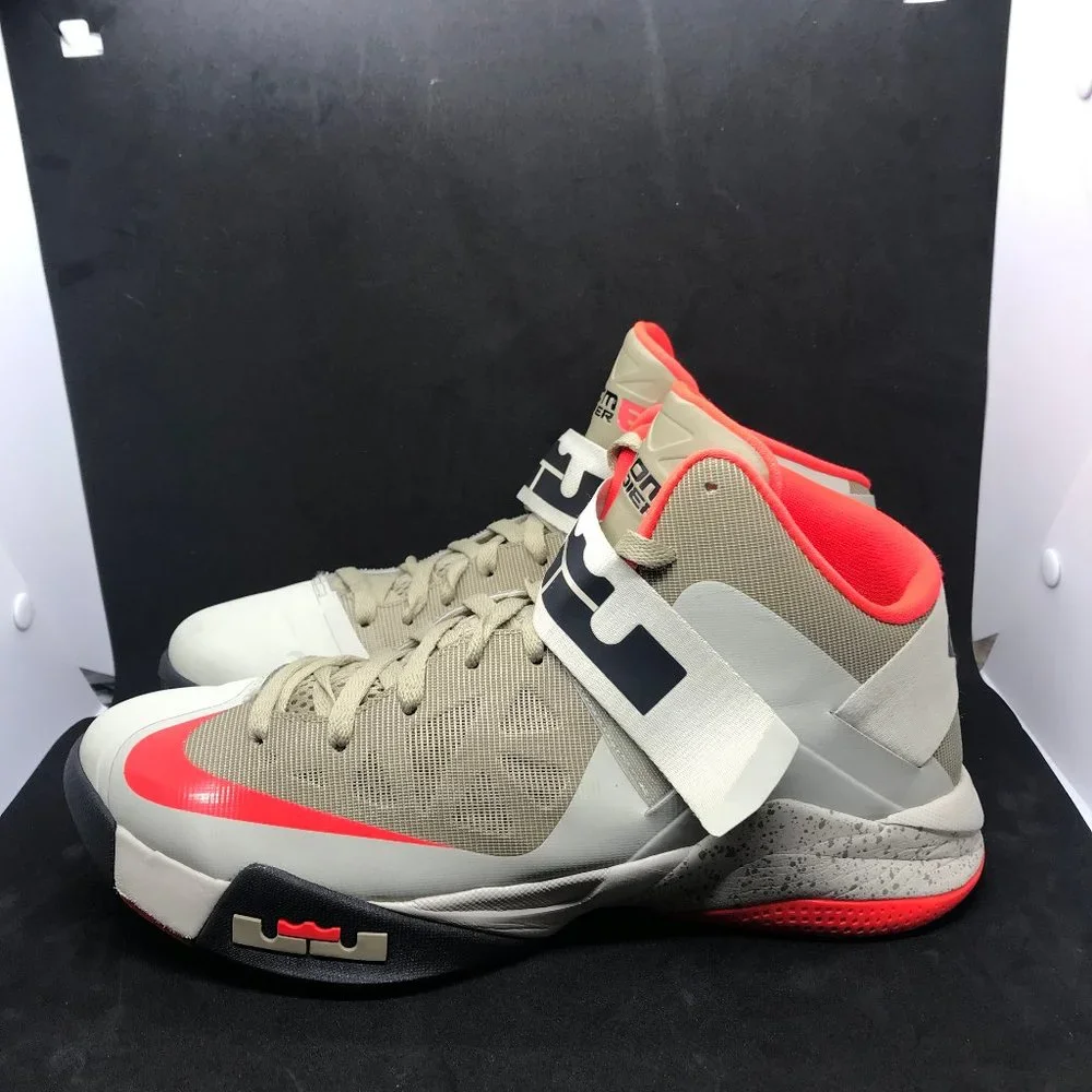 Nike Zoom LeBron James Soldier VI 6 Men's Sz 9.5  Crimson/Beige Shoes 525015-010 - Picture 2 of 12